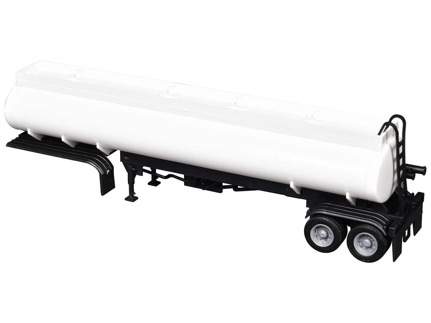 Elliptical Tanker Trailer White 1/87 (HO) Plastic Model by Promotex