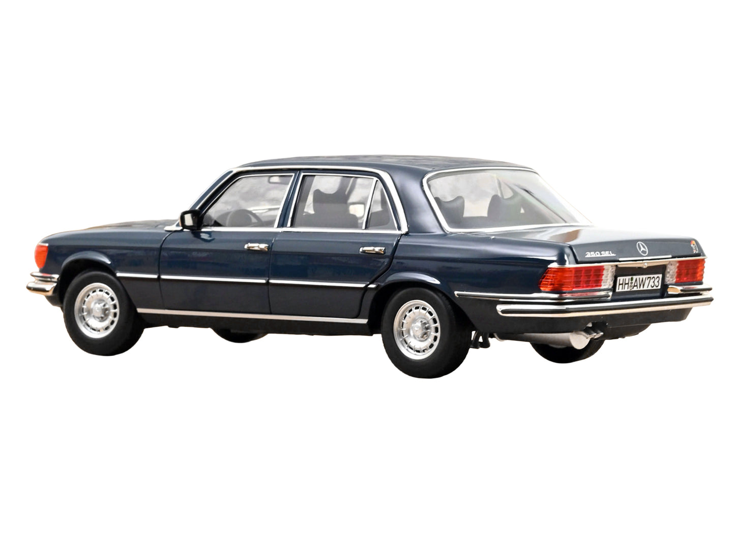 1979 Mercedes-Benz 350 SEL Hansa Blue 1/18 Diecast Model Car by Norev