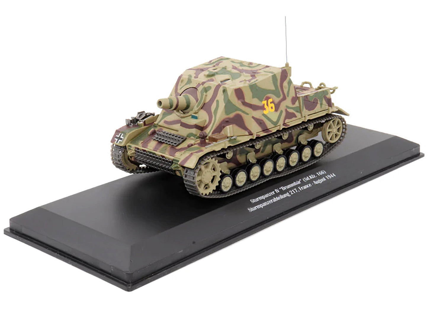 German Sd. Kfz. 166 "Sturmpanzer IV" "Brummbar" #36 "Germany Sturmpanzerabteilung 217 France August 1944" 1/43 Diecast Model by AFVs of WWII
