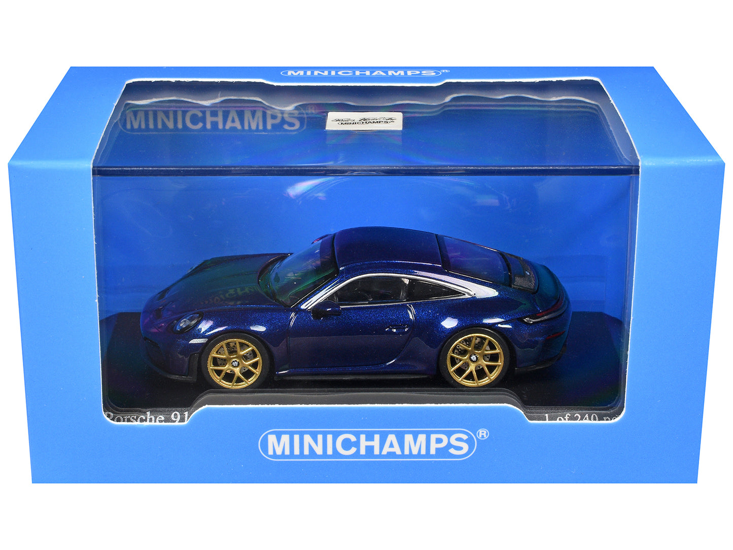 2025 Porsche 911 (992.2) GT3 Touring Blue Metallic Limited Edition to 240 pieces Worldwide 1/64 Diecast Model Car by Minichamps