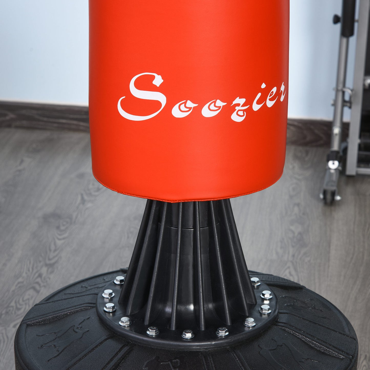 Soozier Freestanding Boxing Punch Bag Stand with 360° Rotating Flexible Arm, Speed Ball, Waterable and Sandable Base, Re