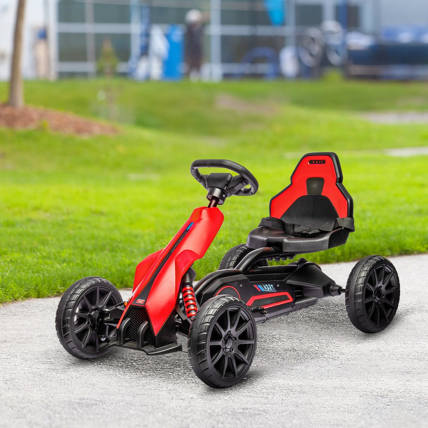 VarietyKart 12V 7AH Electric Go Kart, Outdoor Racer Car for Kids, with Forward Backward, Adjustable Speed, Ages 3-8 Year