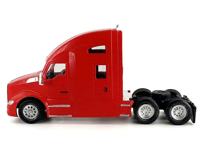 Kenworth T680 Sleeper Cab Red 1/87 (HO) Plastic Model Car by HO Logistics