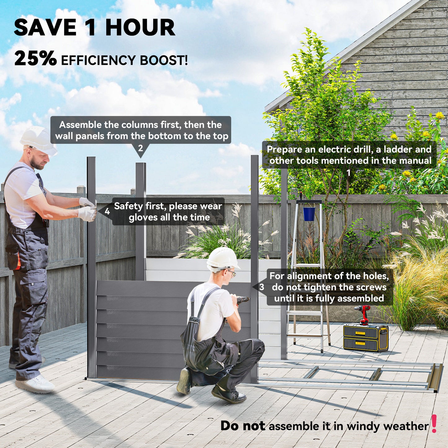 4.6' x 9' Steel Outdoor Storage Shed, Lean to Shed, Metal Tool House with Foundation Kit, Lockable Doors, Gloves and 2 A