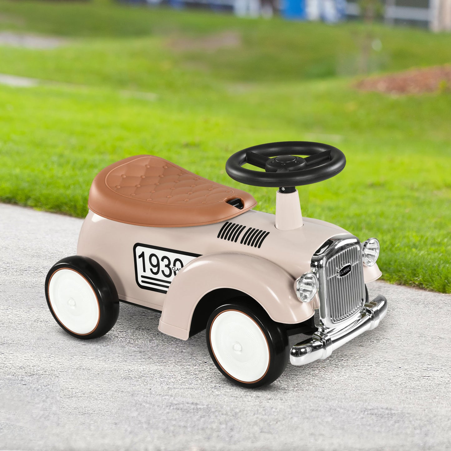 VarietyKart Ride on Sliding Classic Car for Toddlers, Foot To Floor Slider with Under Seat Storage, Aged 18-36 Months, C