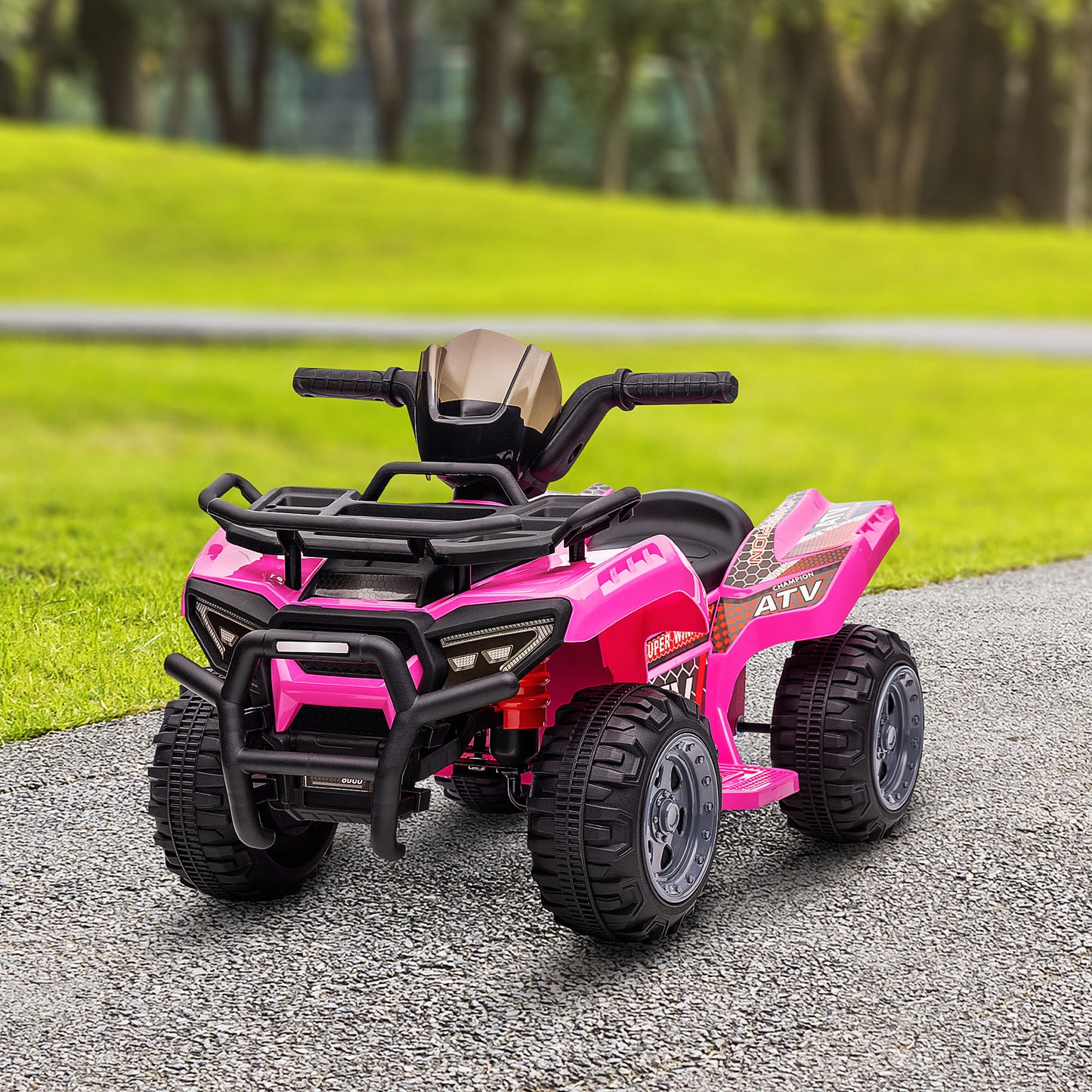 VarietyKart 6V Kids ATV Quad, 4 Wheeler Battery Powered Electric Ride on Car with Music, Forward, for Boys and Girls Age