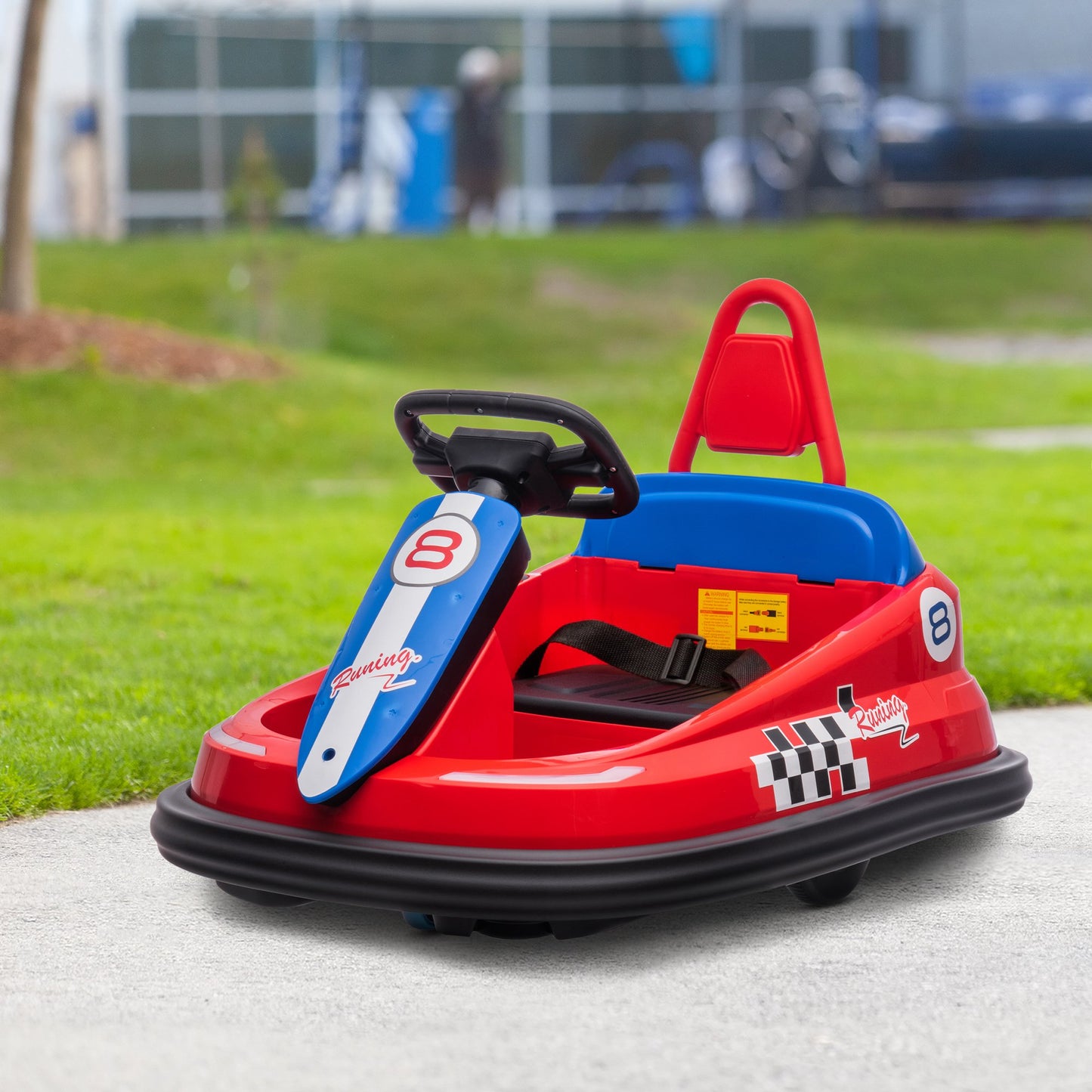 VarietyKart Kids Bumper Car, 6V 360° Rotation Electric Ride on Car, Twin Motors Battery Powered Toy with Music, Horn and