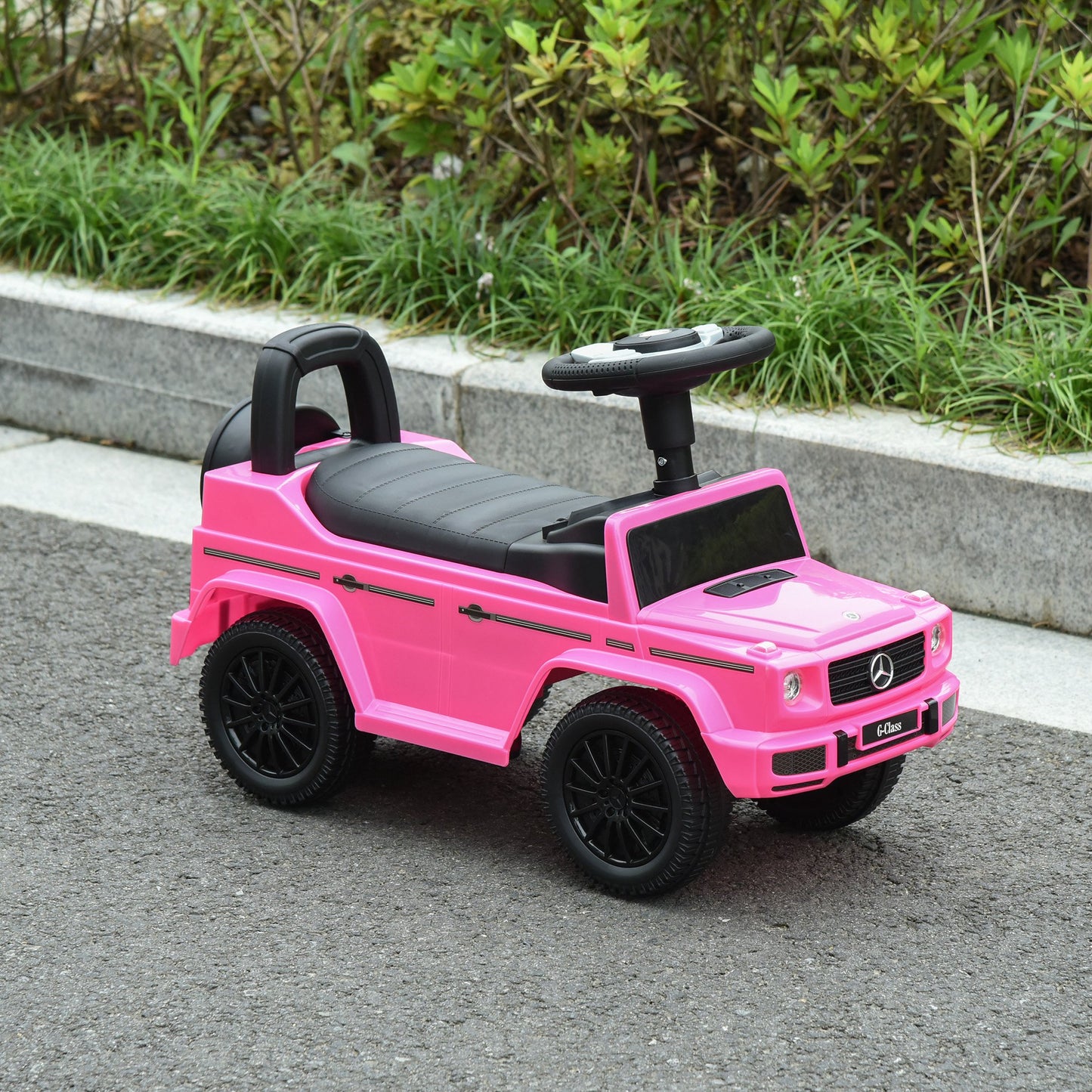 VarietyKart Compatible Baby Toddler Push Car Foot-to-Floor Ride-On Wheel Mercedes-Benz G350 Licensed Pink