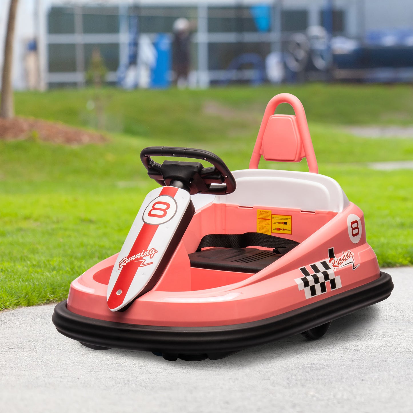 VarietyKart Kids Bumper Car, 6V 360° Rotation Electric Ride on Car, Twin Motors Battery Powered Toy with Music, Horn and