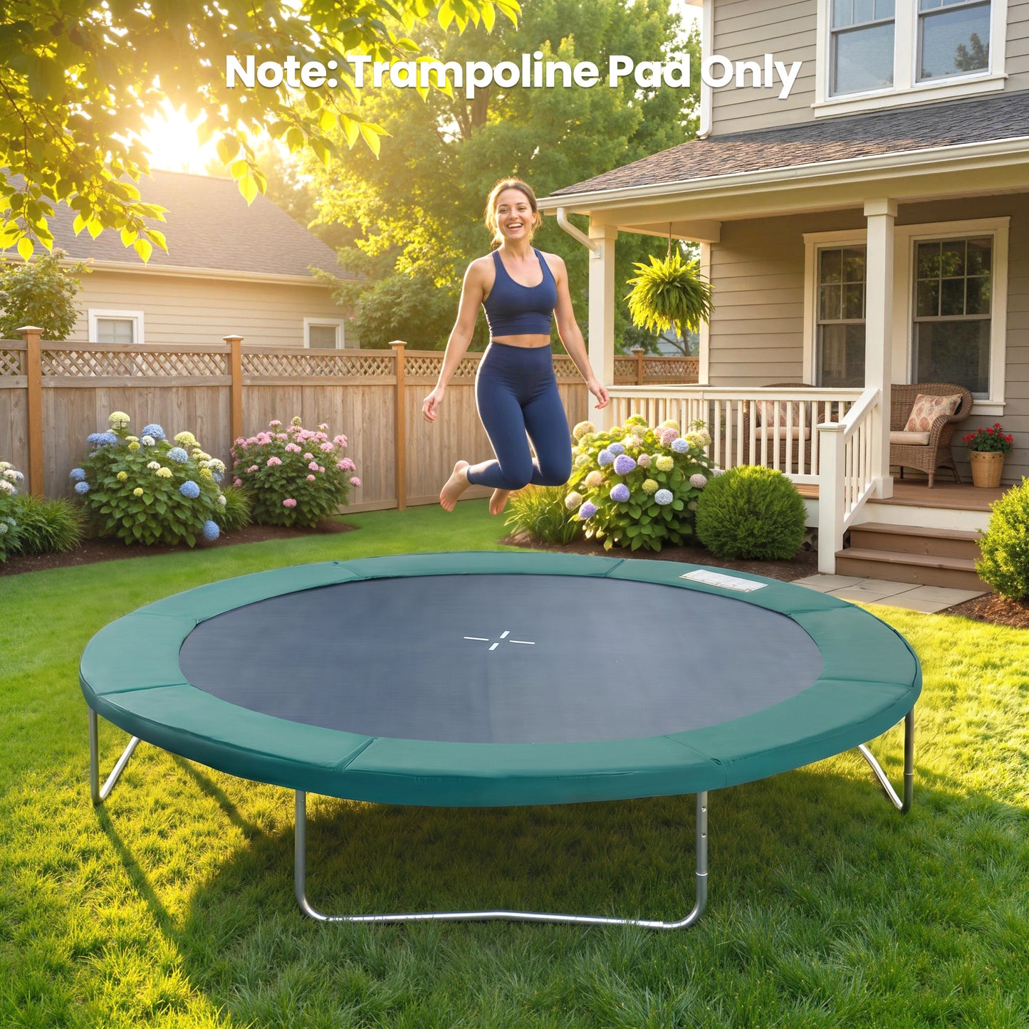 Soozier Trampoline Pad, 14FT Replacement Trampoline Safety Pad Mat Spring Cover, Water-Resistant, UV-Resistant, Tear-Res