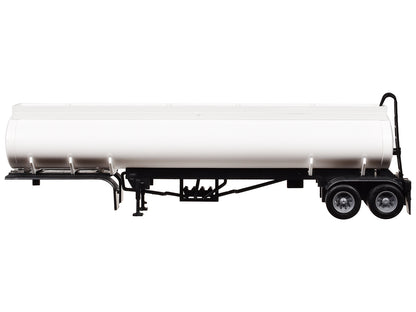 Elliptical Tanker Trailer White 1/87 (HO) Plastic Model by Promotex