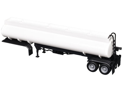 Elliptical Tanker Trailer White 1/87 (HO) Plastic Model by Promotex