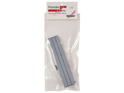 40ft 3-Axle Flatbed Trailer Gray Top 1/87 (HO) Plastic Model by Promotex