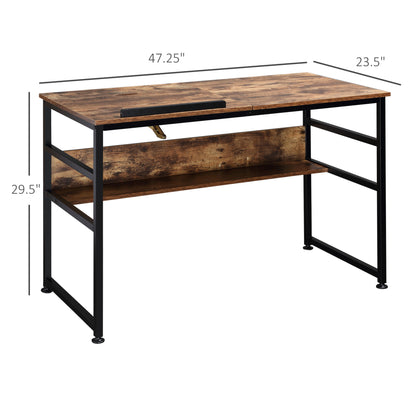 Adjustable Drafting Table Art Desk Drawing Table Craft Desk Workstation for Painting Multifunctional Writing Desk with T
