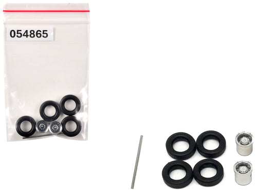Rear Low Profile Wheelset Chrome 1/87 (HO) Plastic Model by Promotex
