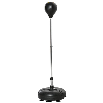 Soozier Reflex Bag with Stand, Freestanding Punching Bag Set with Speedball and Gloves, 52.4" -59.4" Adjustable Height f