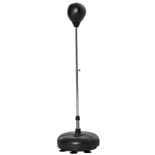 Soozier Reflex Bag with Stand, Freestanding Punching Bag Set with Speedball and Gloves, 52.4" -59.4" Adjustable Height f
