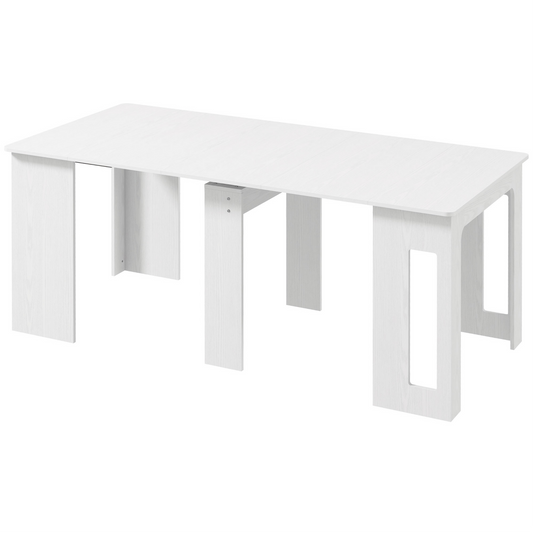 23.6"-70.9" Extendable Dining Table for 6-8 People, Space-Saving Rectangular Kitchen Table for Small Spaces, Dining Room