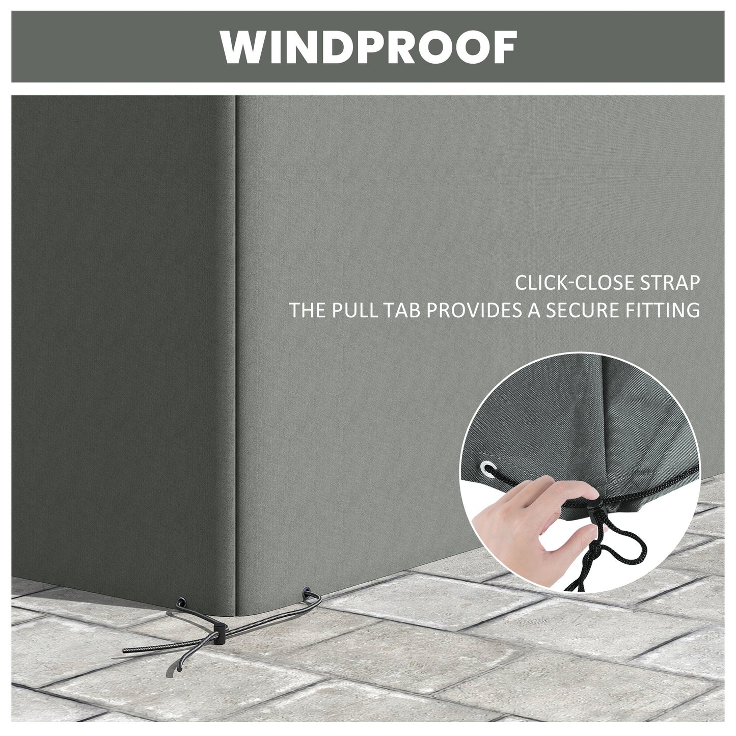 Patio Furniture Covers, Waterproof, Windproof Anti-UV 600D Heavy Duty Oxford Fabric Outdoor Furniture Cover for Dining T