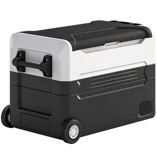 12 Volt Car Refrigerator, 42QT Car Fridge with App Control, 12/24V DC and 100-240V AC, Black