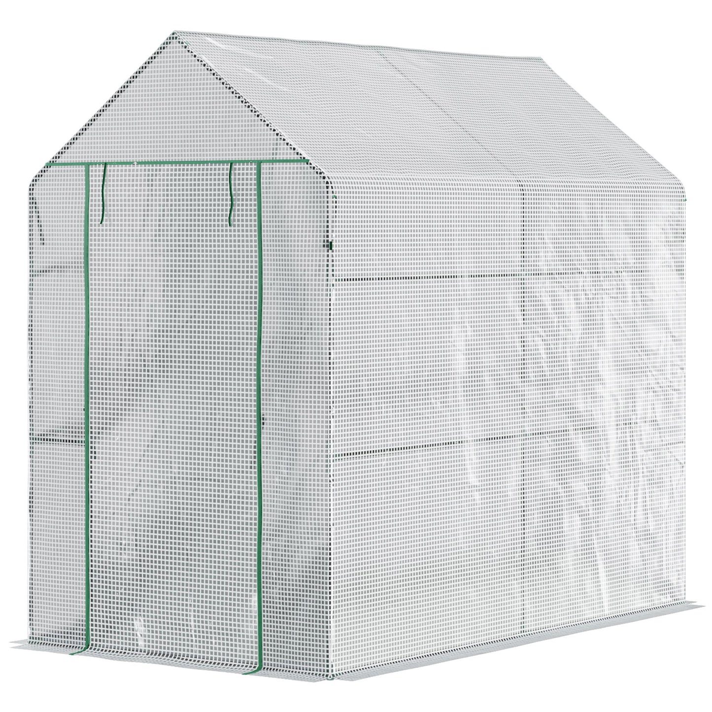 73" x 47" x 75" Walk-in Greenhouse Outdoor Portable Plant Flower Growth Warm House Garden Tunnel Shed with Roll-up Door 