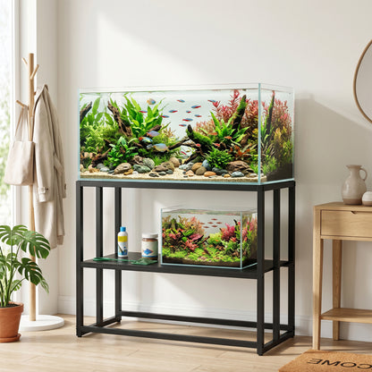 40 Gallon Fish Tank Stand, Heavy Duty Aquarium Stand with Storage Shelf, Adjustable Feet, 36.6" L x 18.5" W x 29.9" H