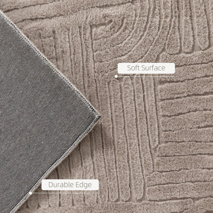 6x9 Area Rug, Luxurious Faux Fur Rug, Non-Slip Floor Carpet for Living Room, Bedroom, Dining Room, Tan