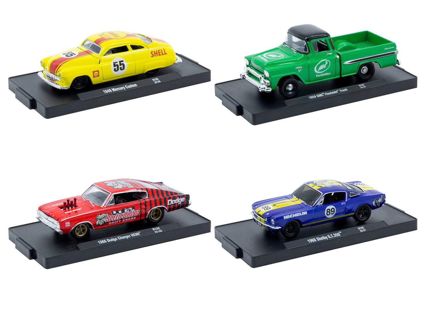 "Auto-Drivers" Set of 4 pieces in Blister Packs Release 132 Limited Edition to 8000 pieces Worldwide 1/64 Diecast Model Cars by M2 Machines