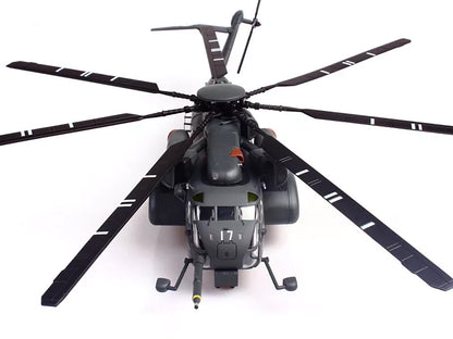 Sikorsky MH-53E Sea Dragon Helicopter "United States Navy Blackhawks Tail Number 17" Dark Gray 1/72 Diecast Model by Panzerkampf