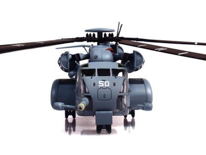 Sikorsky MH-53E Sea Dragon Helicopter "United States Navy Black Stallions Tail Number 50" Light Gray 1/72 Diecast Model by Panzerkampf