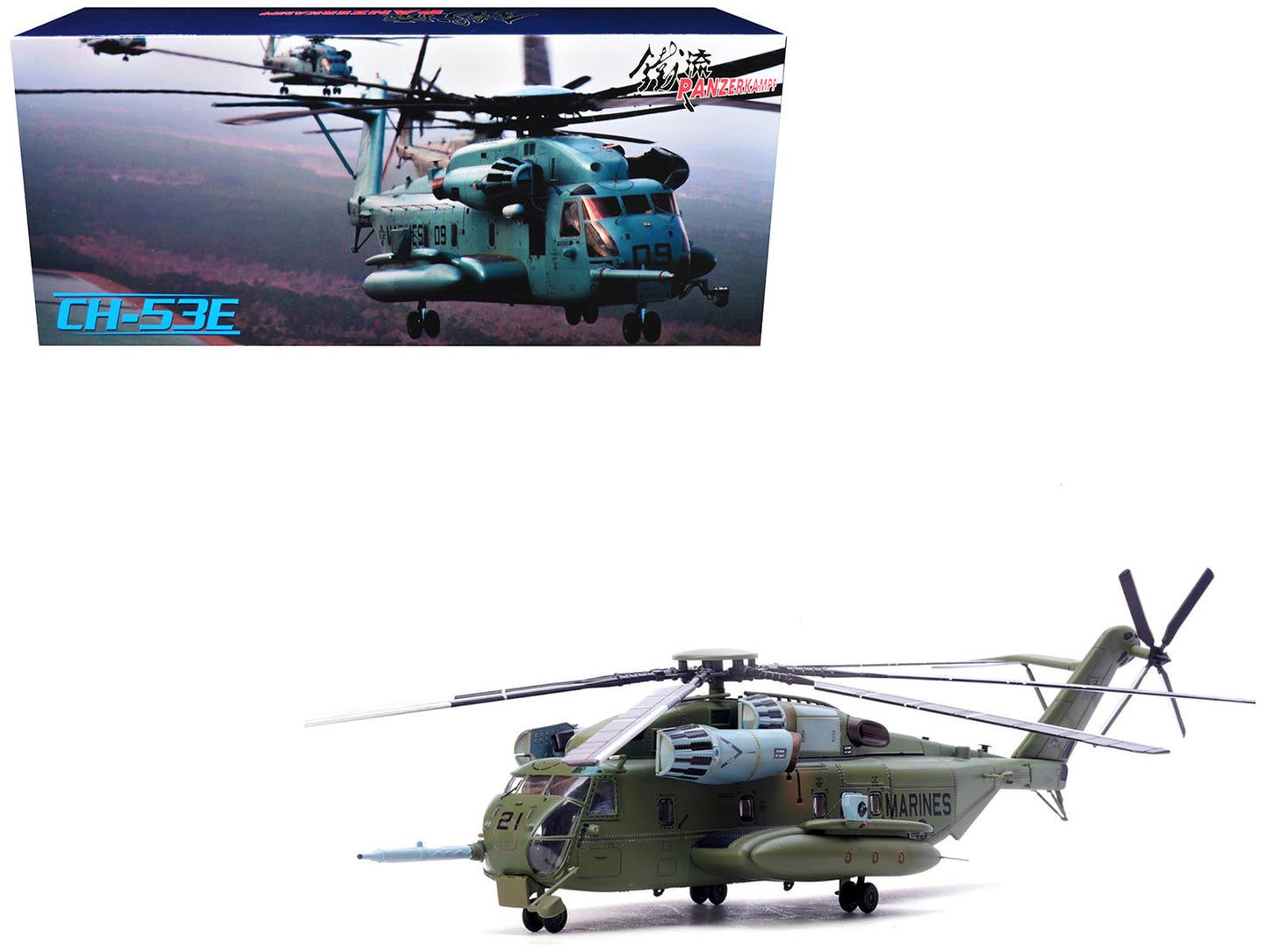 Sikorsky CH-53E Super Stallion Helicopter #21 "163086 VMX-1 MCAS Yuma" (2021) United States Marine Corps 1/72 Diecast Model by Panzerkampf
