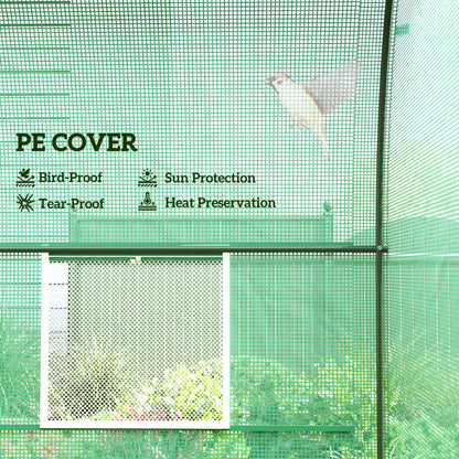 8'x6.6'x6.6' Heavy Duty Walk-in Greenhouse Garden Tunnel Hot House Outdoor Flower Vegetable Growth Warm House Roll Up Do