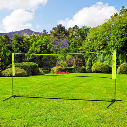 Soozier 14ft Badminton Net, Height Adjustable Outdoor Sports Net with Carry Bag, for Tennis, Pickleball and Volleyball, 