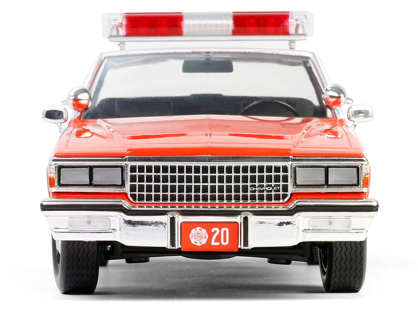 1987 Chevrolet Caprice 9C1 "FDNY (The Official Fire Department City of New York)" Red with White Top and Stripes "Artisan Collection" 1/18 Diecast Model Car by Greenlight