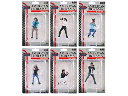 "Photographers" 6 piece Figure Set for 1/18 Scale Models by American Diorama