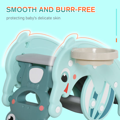 Qaba 3-in-1 Kids Slide And Rocking Horse Dual-Use Children Activity Equipment Portable Slide Indoor Outdoor Playground T