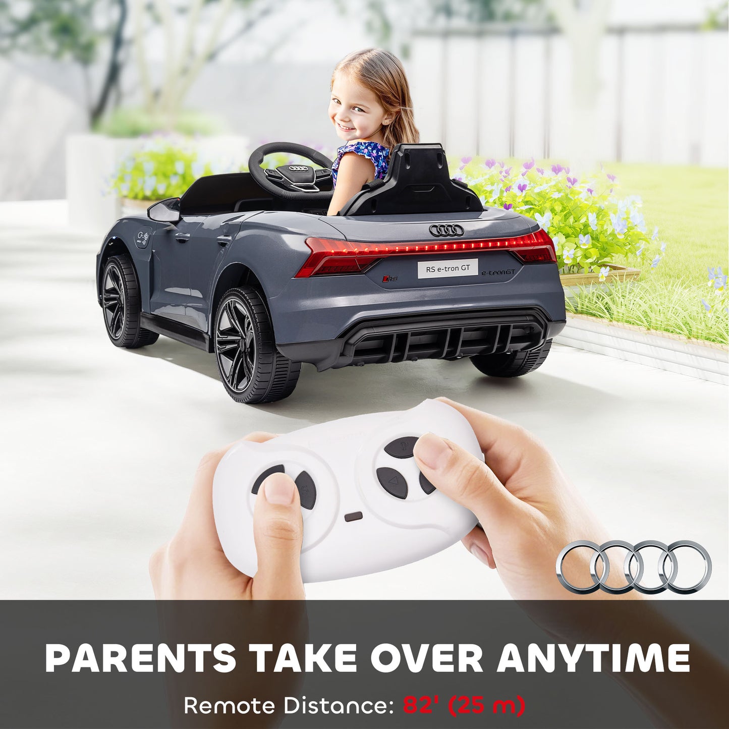 VarietyKart Ride-On Toy On Car with Remote Control, 12V 3.1 MPH Electric Ride for Kids w/ Suspension System, Horn Honkin