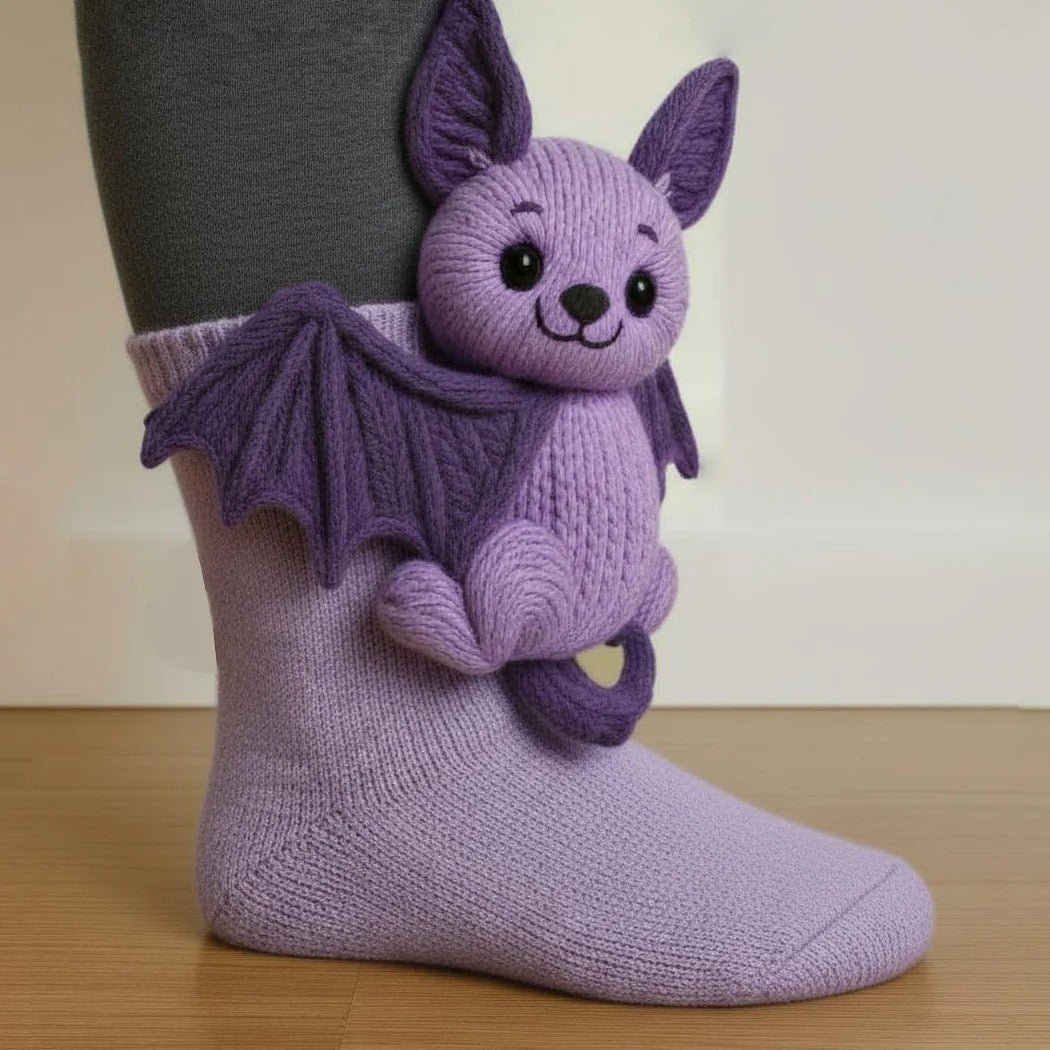 Plush Crochet Animal Cute Animal Socks