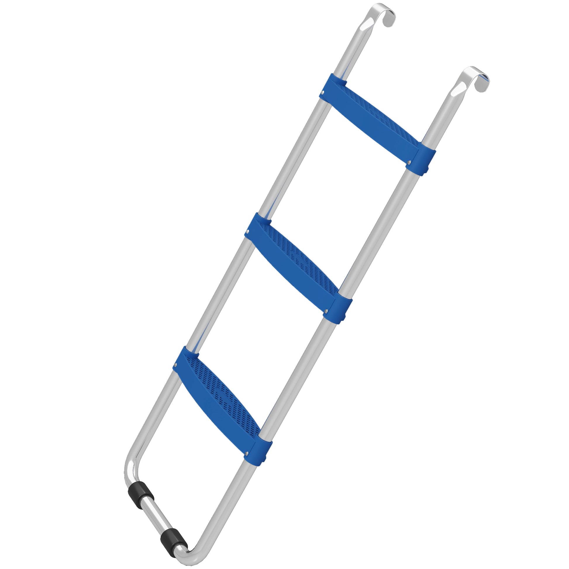 Soozier Trampoline Ladder, 3-Steps with Horizontal Wide Steps, Universal Hook, Galvanized Steel Frame, 330LBS Load Capac