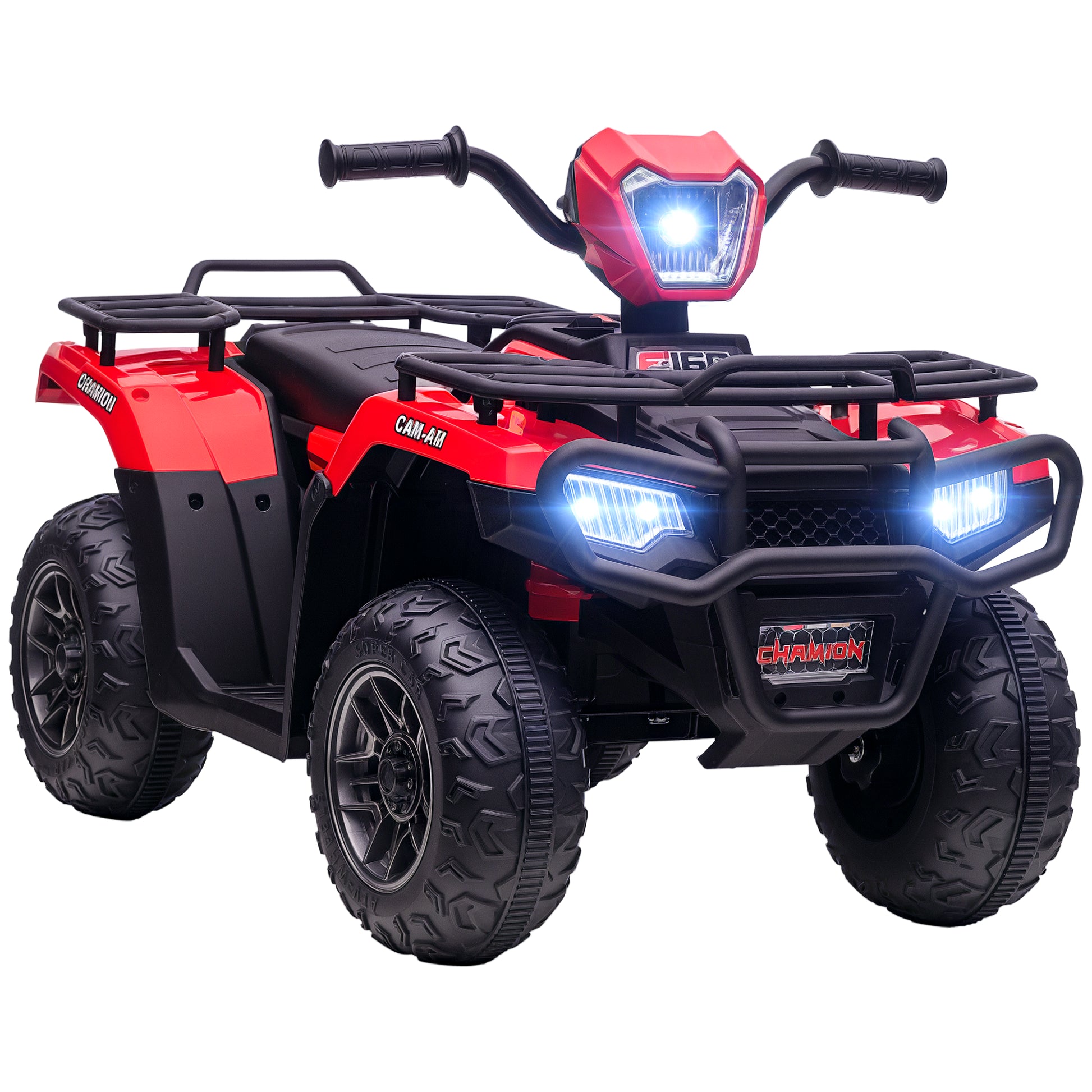 VarietyKart 12V Kids ATV Quad, 4 Wheeler Battery Powered Electric Vehicle with Music MP3, Headlights, High Low Speed, Tr