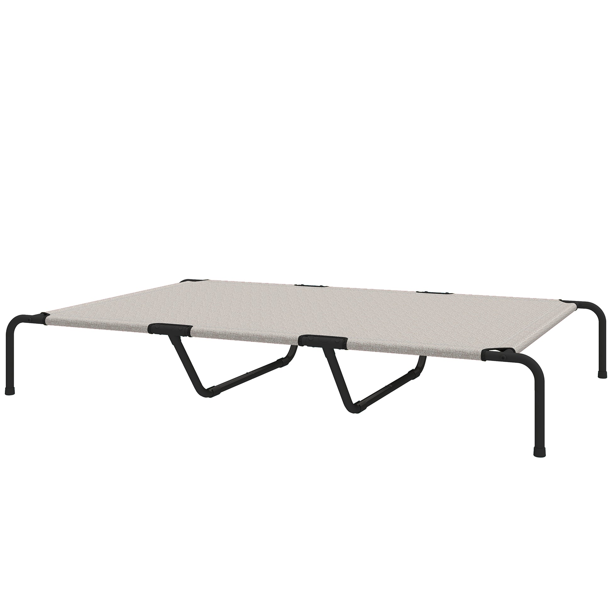 Elevated Dog Bed, Outdoor Dog Cot, Raised Dog Bed for Large Dogs with Breathable Mesh, Beige