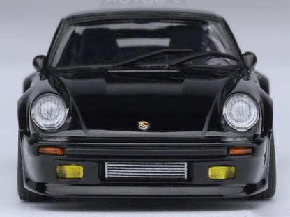 Porsche 911 (930) Turbo "Blackbird" Black "Wangan Midnight - Comic #1 Version" Manga 1/64 Model Car by Autoart