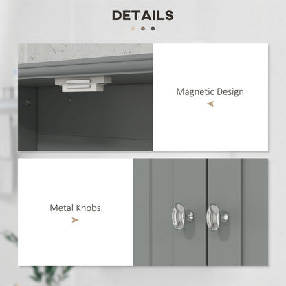 Bathroom Wall Cabinet with 2 Drawers, Modern Medicine Cabinet with 2 Doors and Open Shelf, Over the Toilet Storage Organ