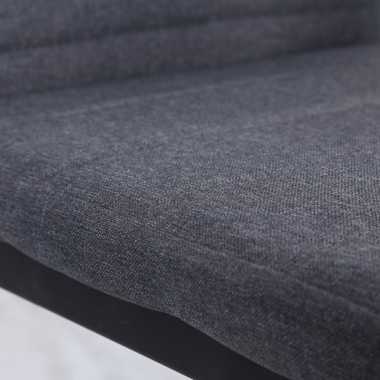 Modern Dining Chairs Set of 4, Upholstered Linen Fabric Kitchen Chairs with Channel Tufting and Metal Legs for Living Ro