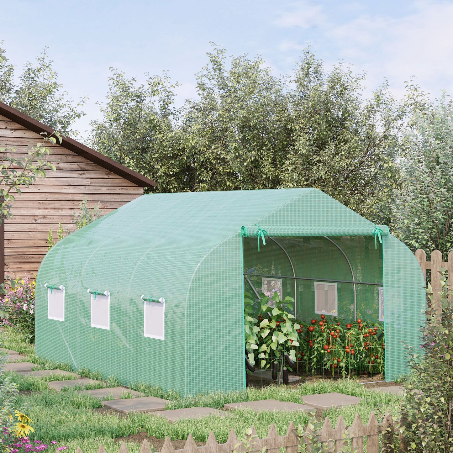Outdoor Greenhouse Walk-In Greenhouse Portable Greenhouse Canada Garden Plant Flower Seed Greenhouse W/ Premium Steel Fr