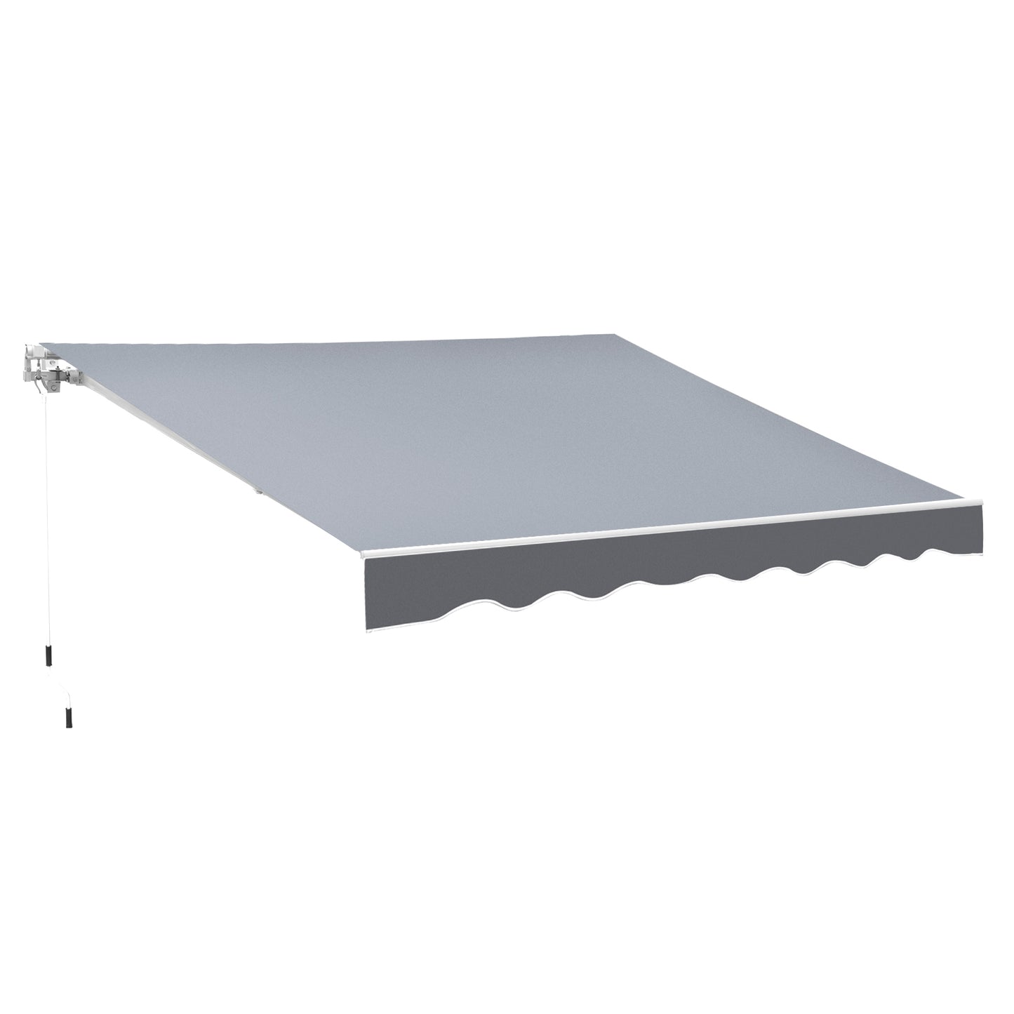 8' x 7' Retractable Awning, Patio Awnings, Sunshade Shelter with 280 g/m² UV & Water-Resistant Fabric and Aluminum Frame