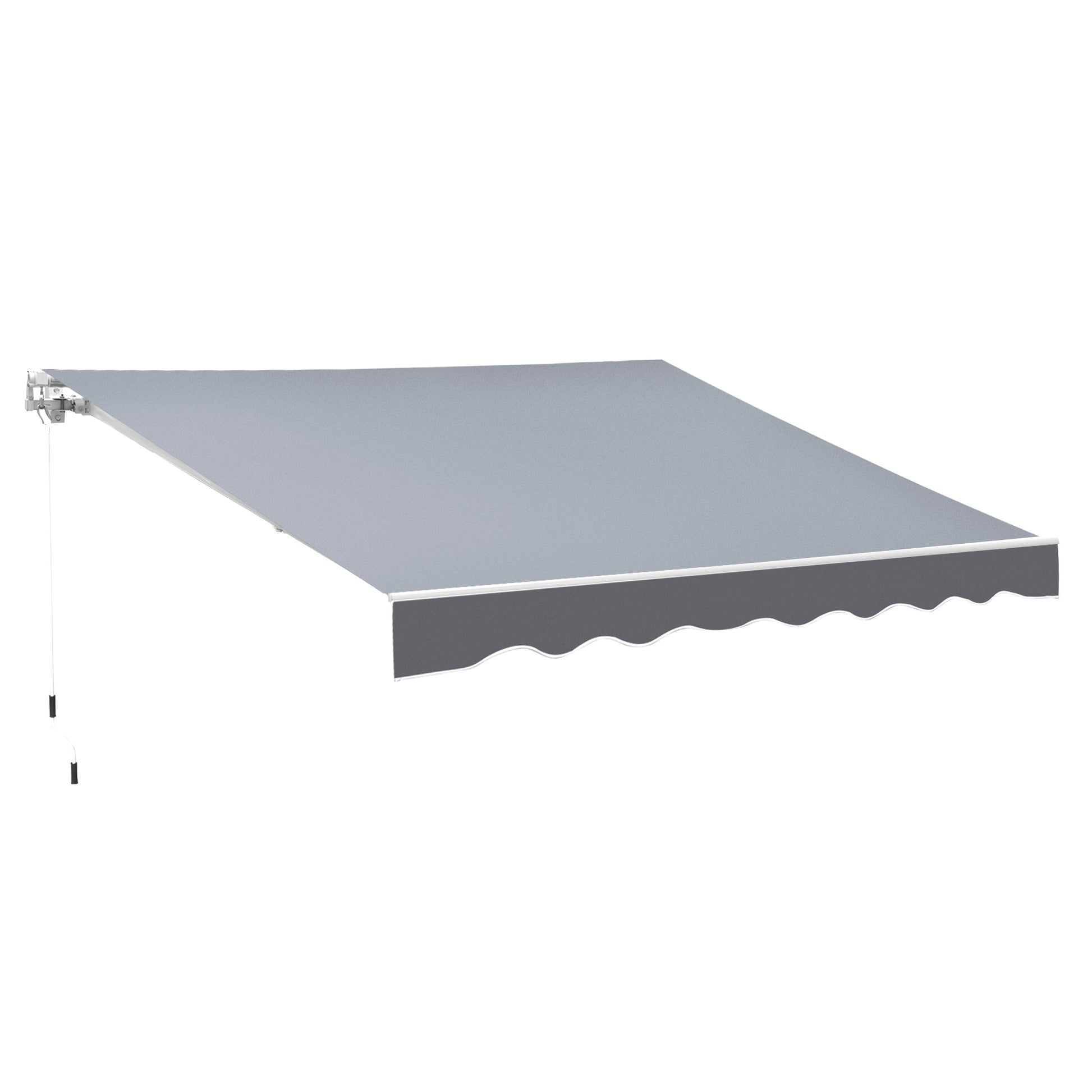 8' x 7' Retractable Awning, Patio Awnings, Sunshade Shelter with 280 g/m² UV & Water-Resistant Fabric and Aluminum Frame
