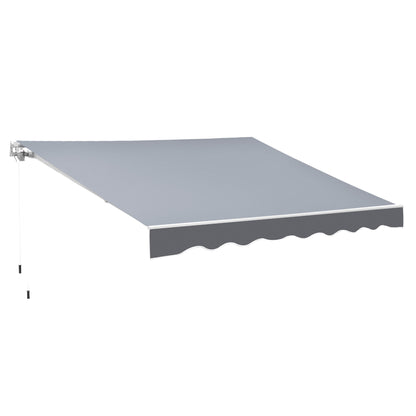 8' x 7' Retractable Awning, Patio Awnings, Sunshade Shelter with 280 g/m² UV & Water-Resistant Fabric and Aluminum Frame