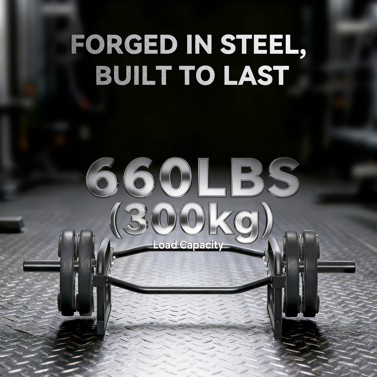 Soozier Trap Bar, Olympic Deadlifting Bar, 2" Hex Barbell Bar for Deadlifts and Shrugs, 660 lbs Capacity, Black