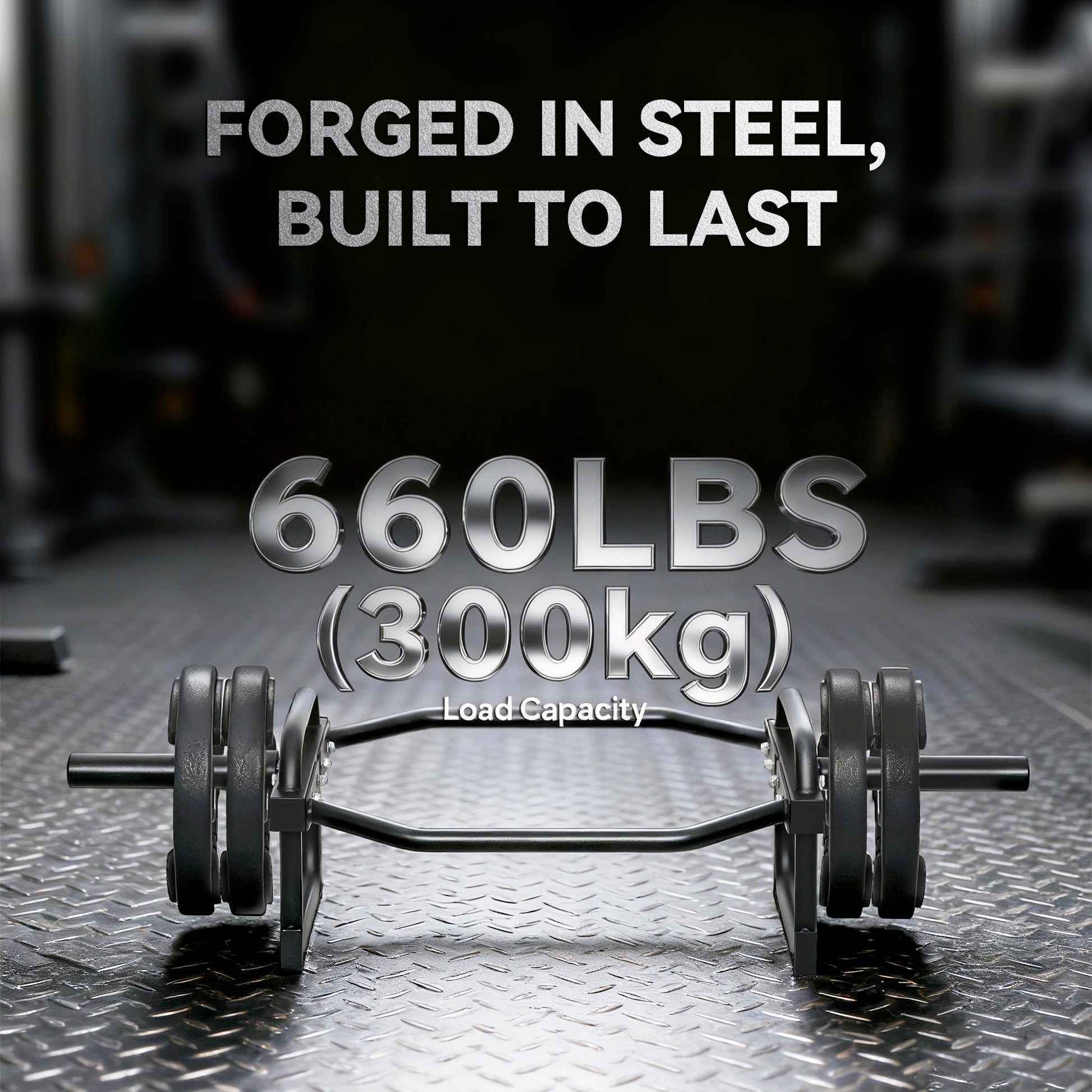 Soozier Trap Bar, Olympic Deadlifting Bar, 2" Hex Barbell Bar for Deadlifts and Shrugs, 660 lbs Capacity, Black